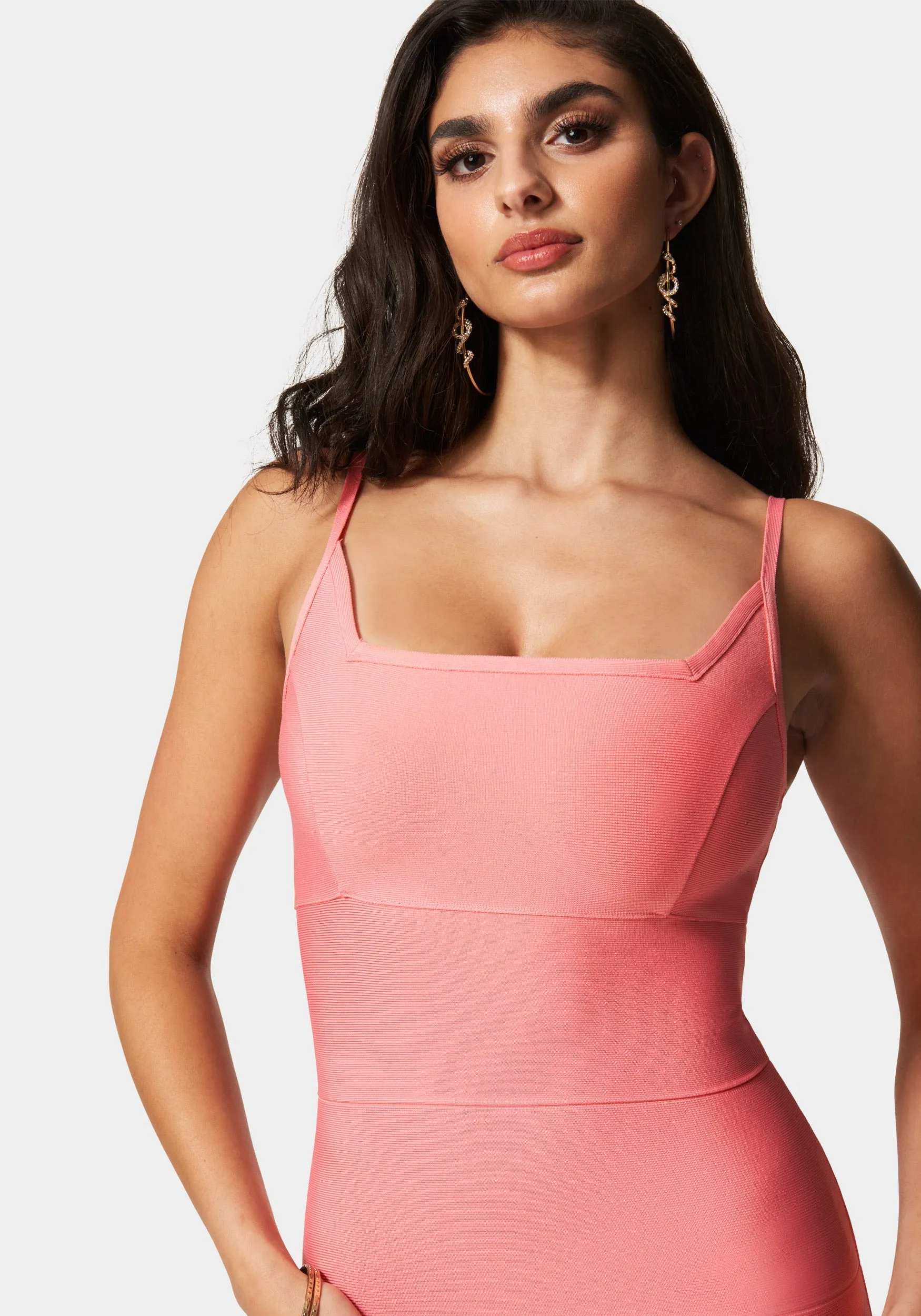 Luxe Bandage Square Neck Midi Dress sold by Bebe product image thumbnail 4