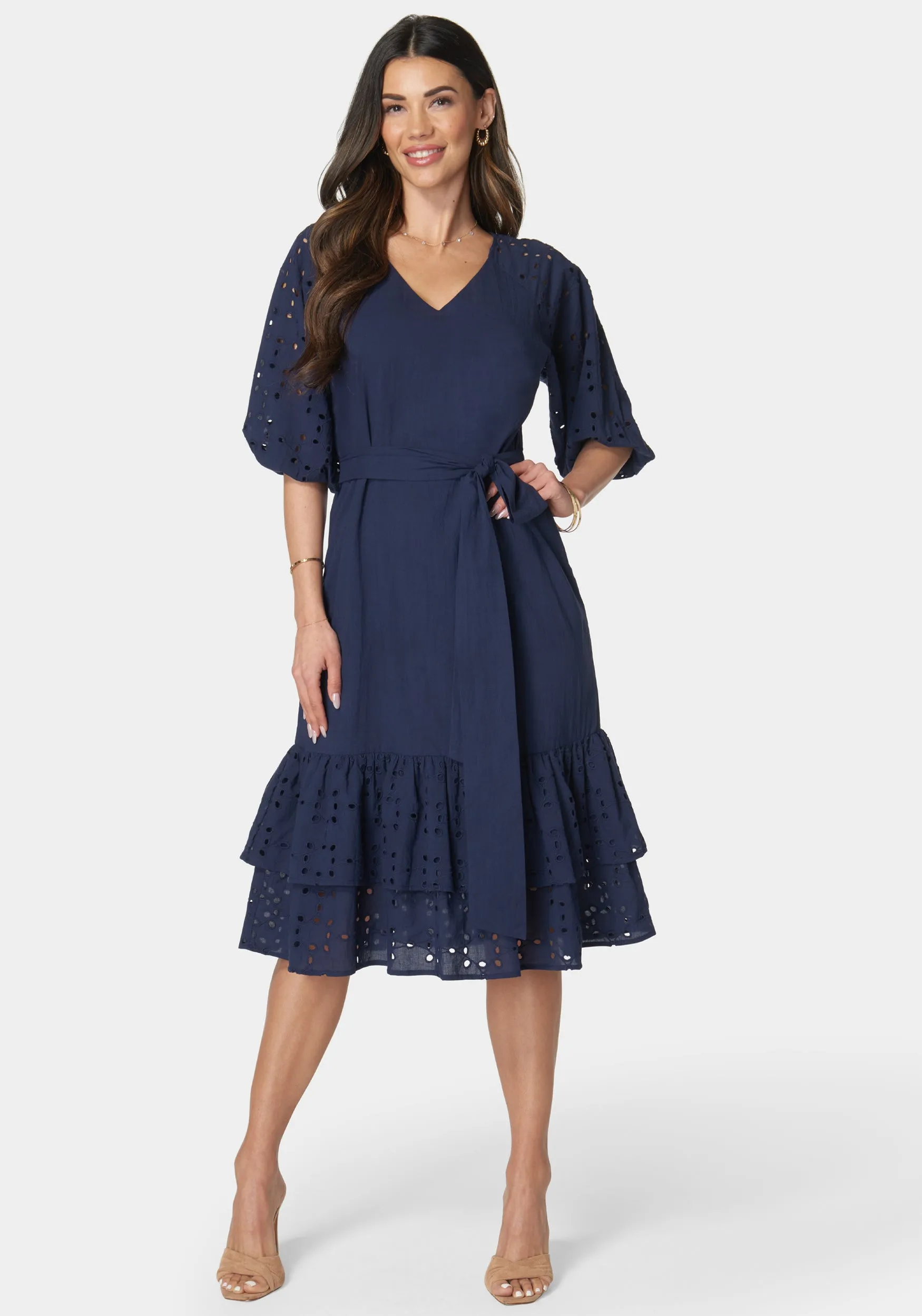 Cotton Eyelet Dress sold by Bebe