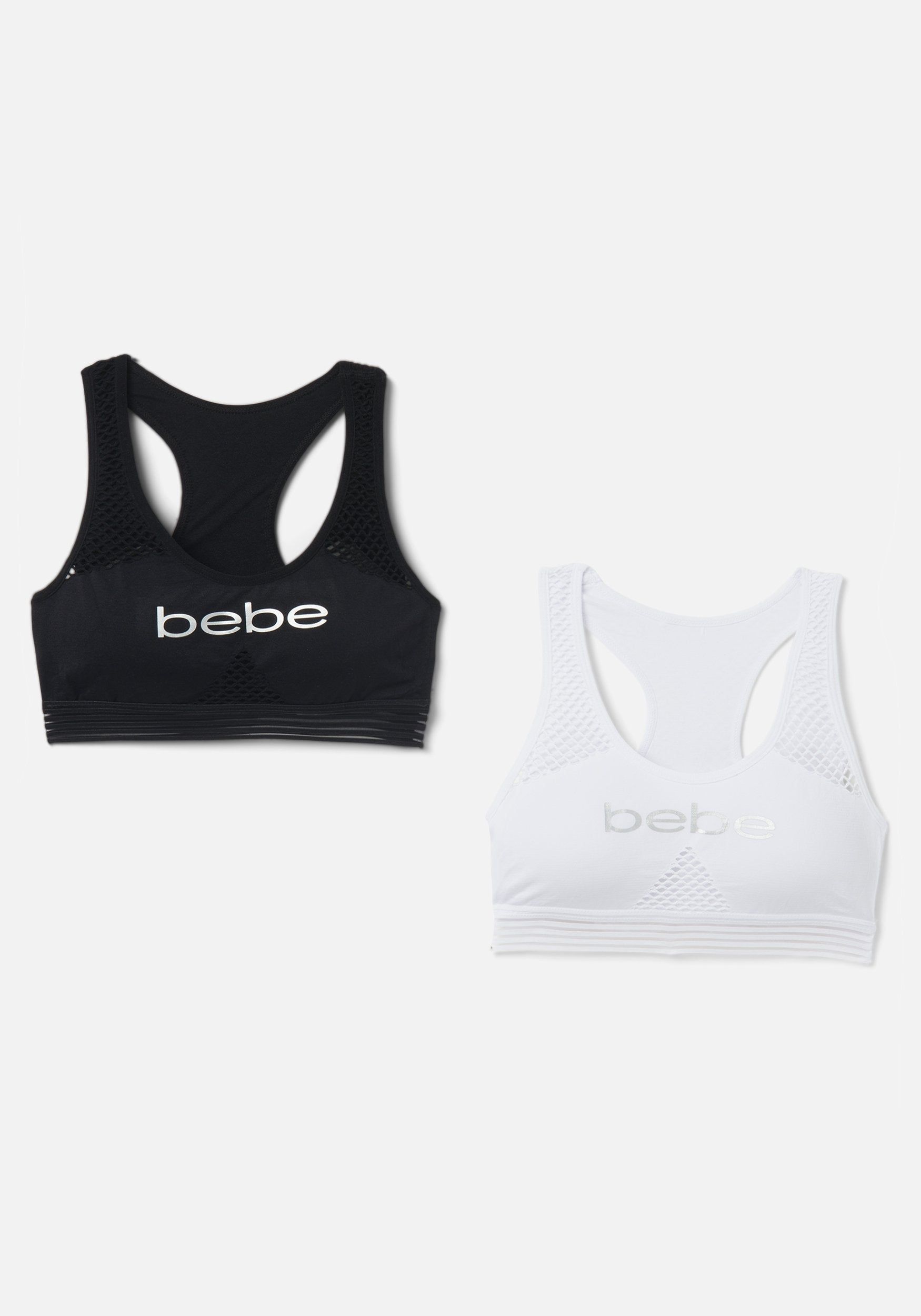 2 Pack Bebe Logo Sports Bra sold by Bebe