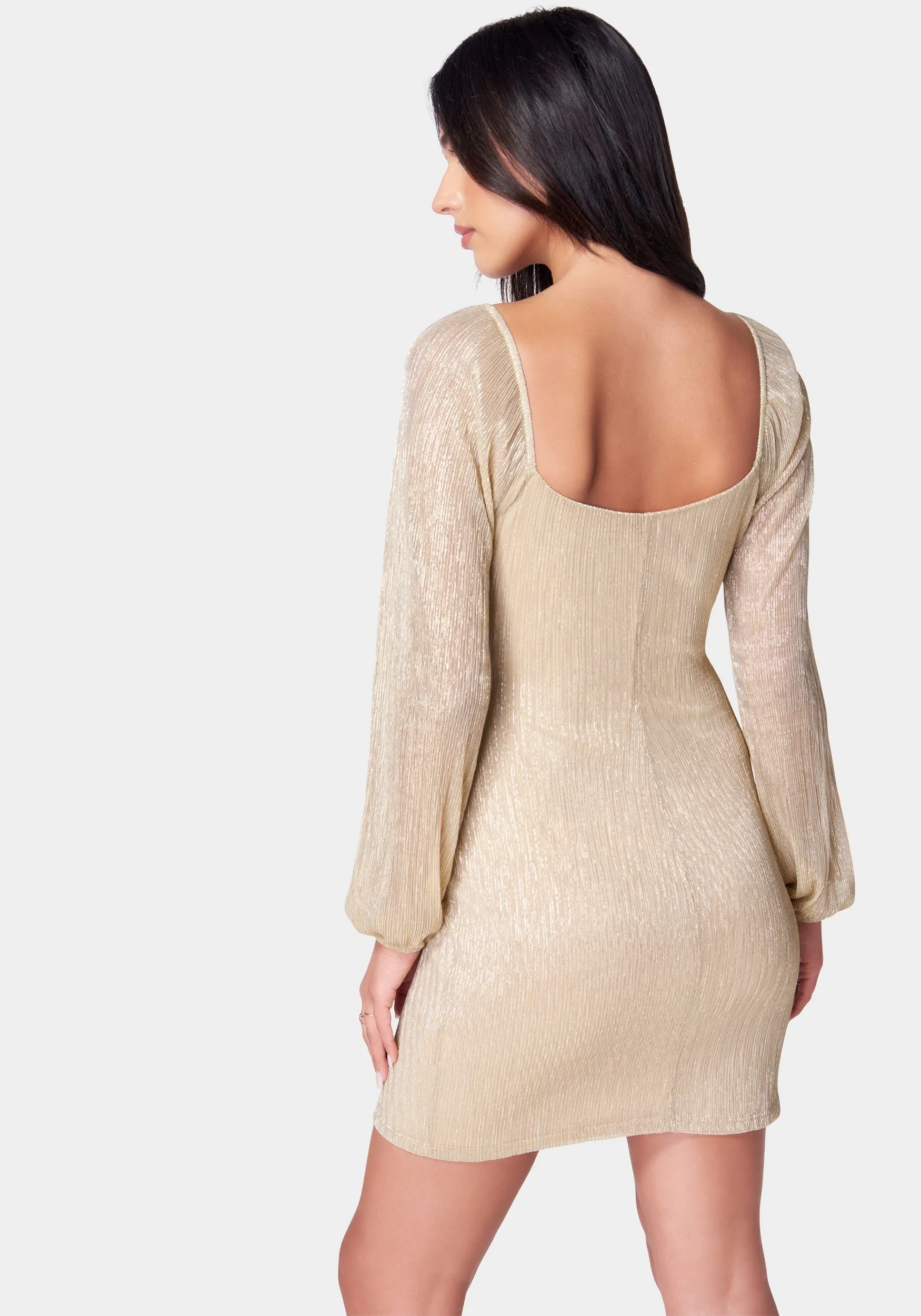 Dolce Pleat Square Neck Dress sold by Bebe product image thumbnail 3