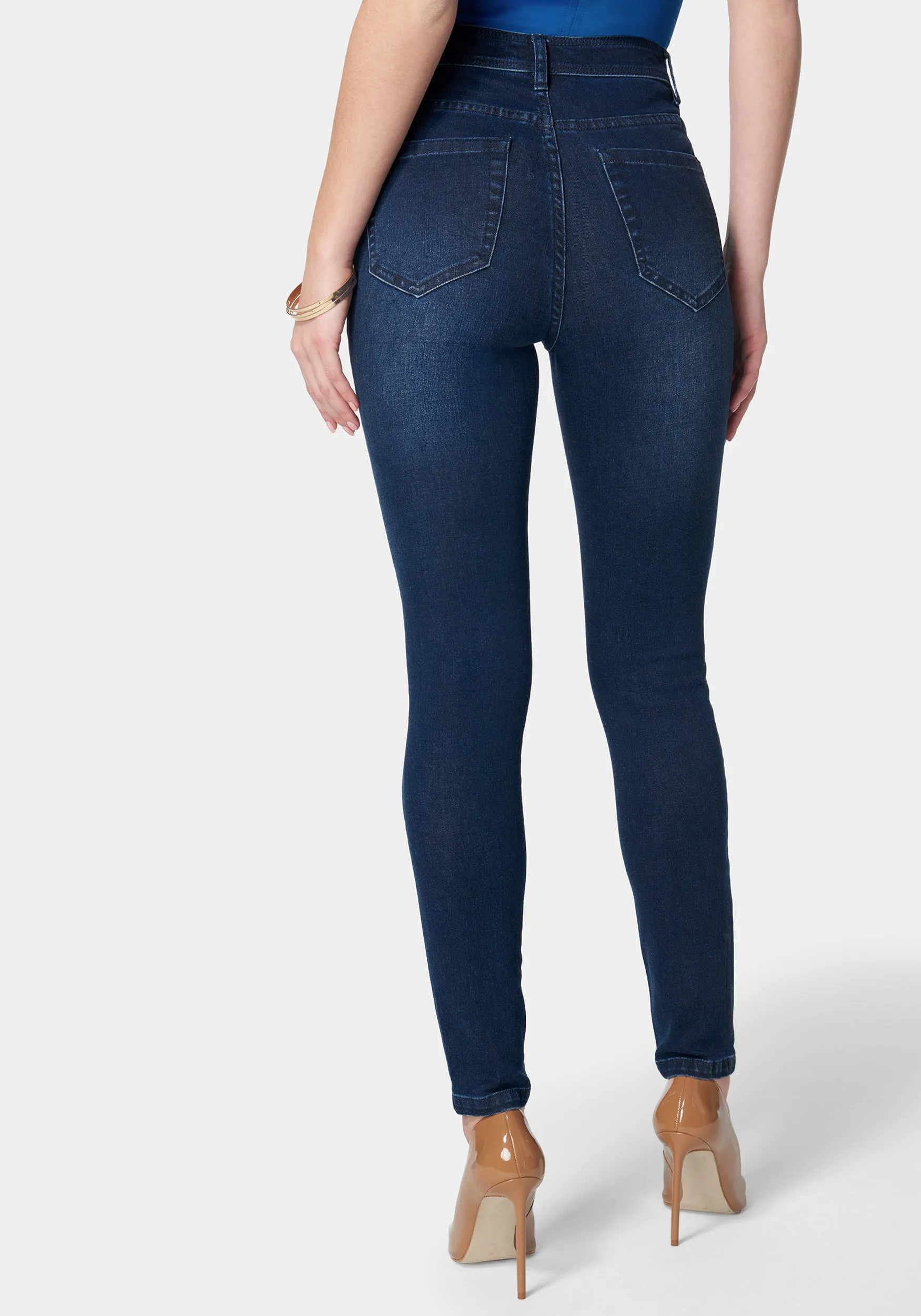 High Waist Button Down Jeans sold by Bebe product image thumbnail 3