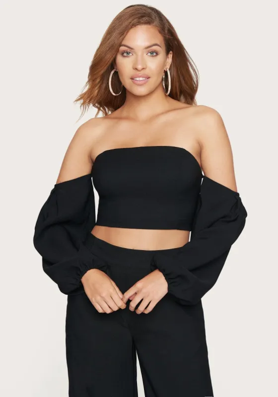 Blouson Sleeve Crop Top sold by Bebe