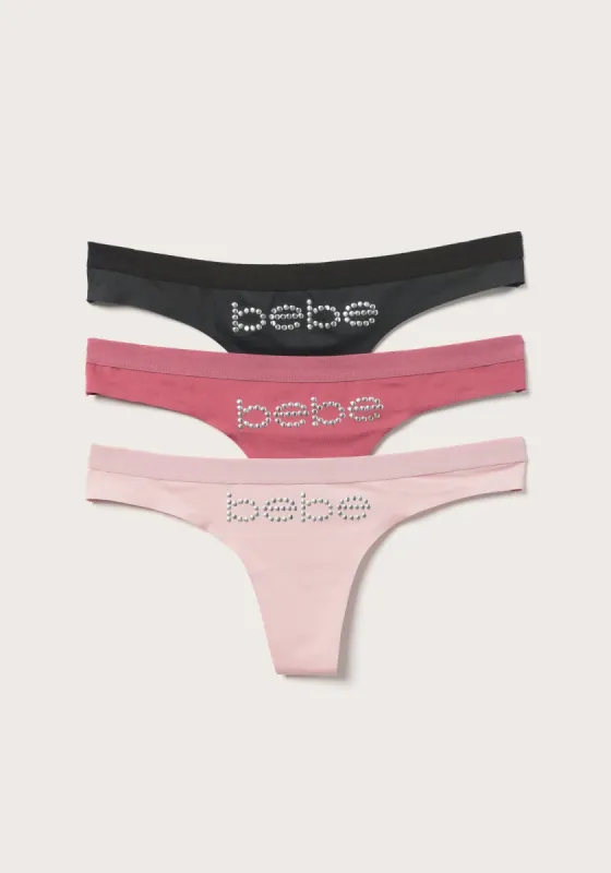 Logo Seamless Thong Set sold by Bebe