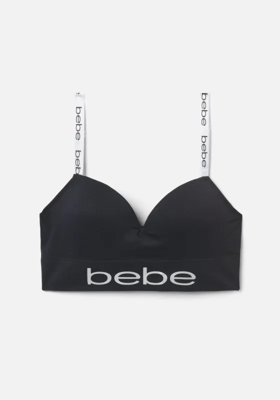 Bebe Logo Padded Sports Bra sold by Bebe