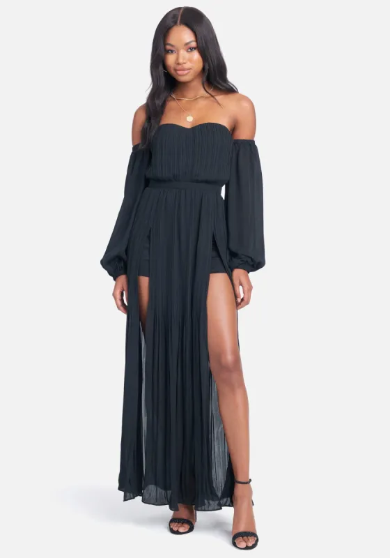 Front Slit Maxi Dress sold by Bebe