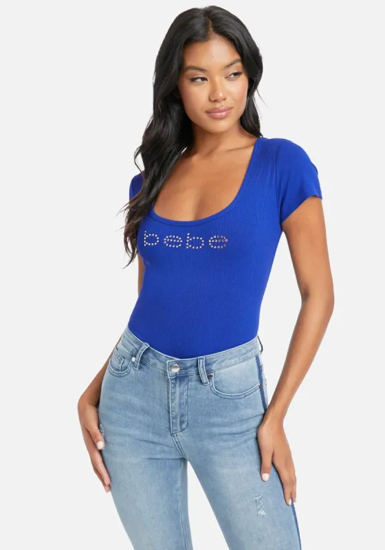Crystal Logo Round Neck Short Sleeve Tee sold by Bebe