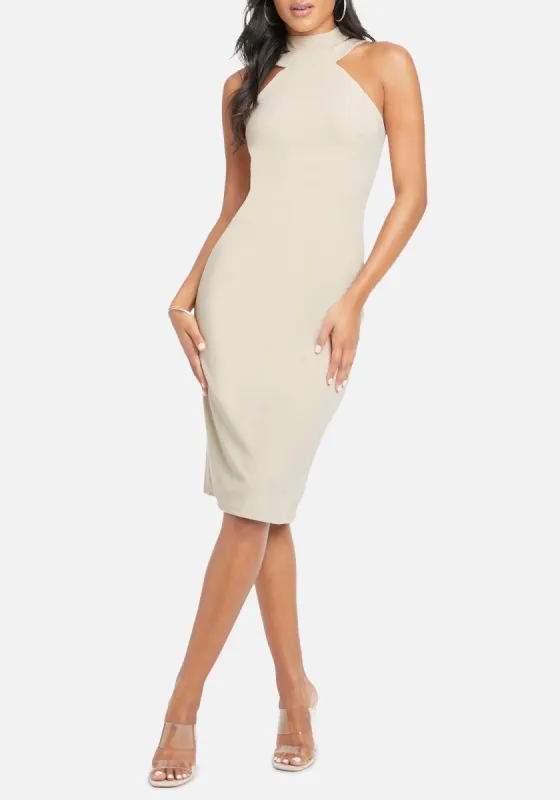 Halter Neck Bodycon Midi Dress sold by Bebe