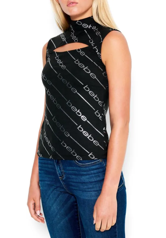 Bebe Logo Front Cutout Tank sold by Bebe