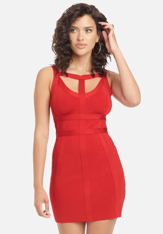 Bandage Cutout Dress sold by Bebe