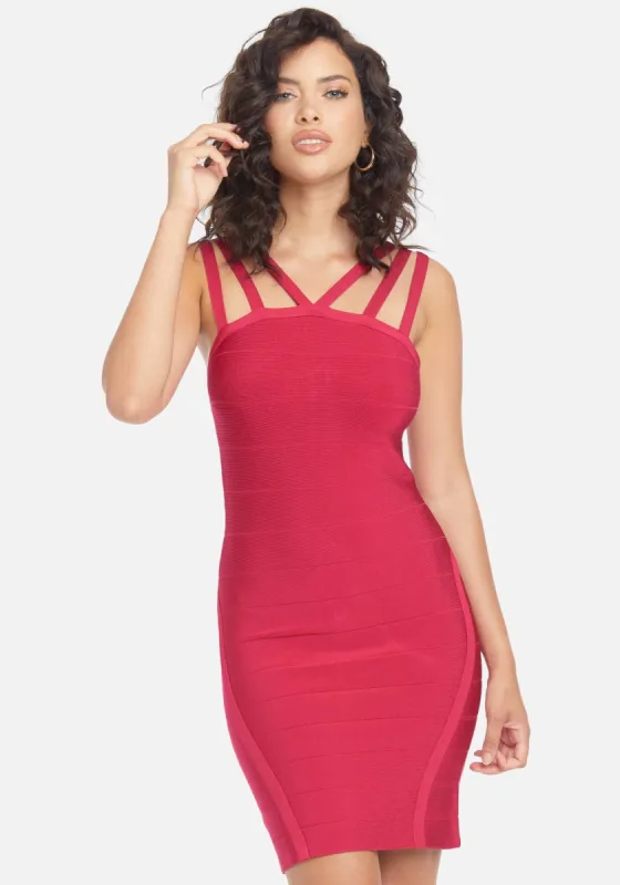 Multi Strap Bandage Dress sold by Bebe