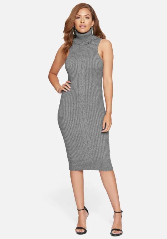 Knit Cowl Neck Midi Dress sold by Bebe