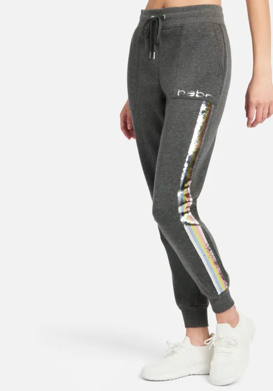 Bebe Sport Sequin Stripe Jogger sold by Bebe