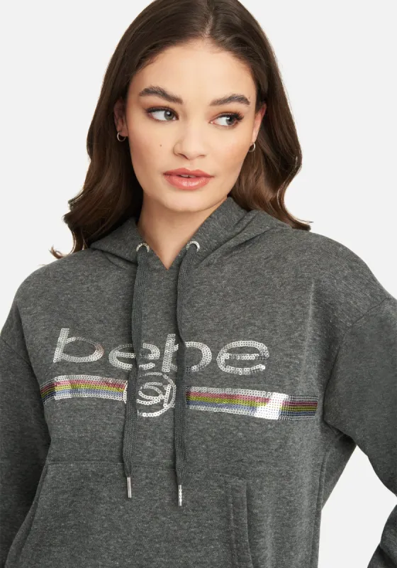 Bebe Sport Sequin Stripe Pullover sold by Bebe