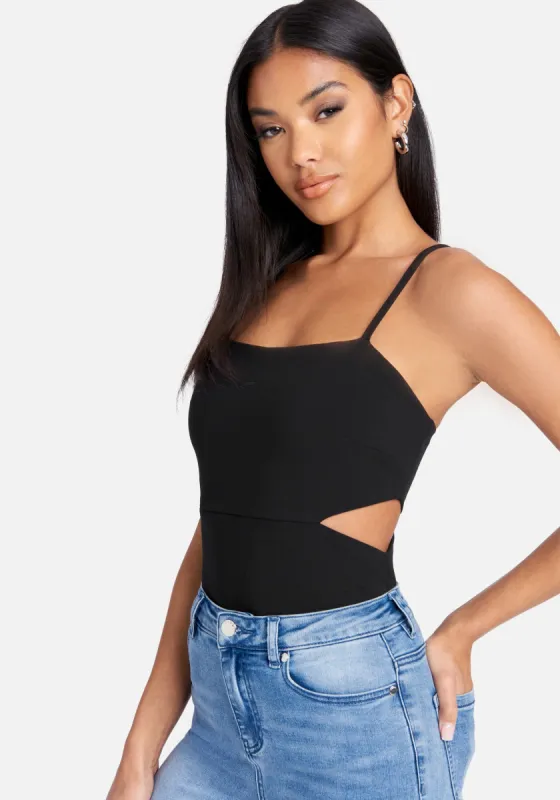Side Cutouts Knit Crepe Top sold by Bebe