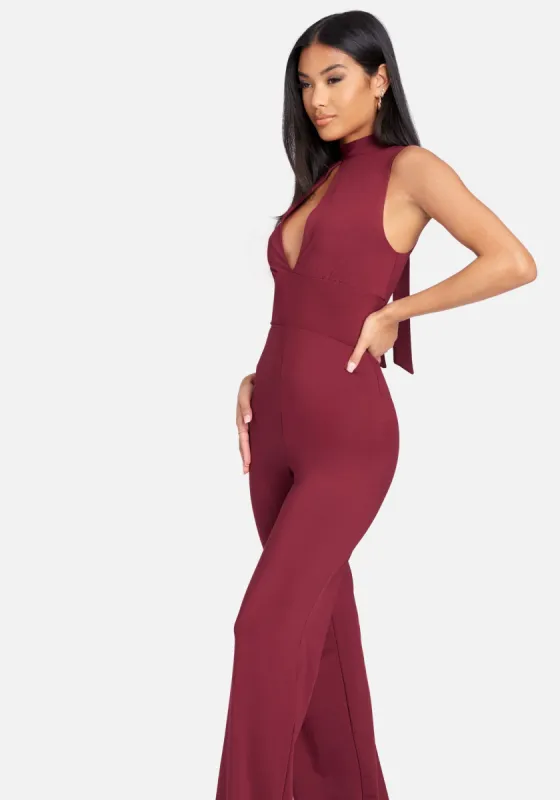 Halter Neck Keyhole Jumpsuit sold by Bebe