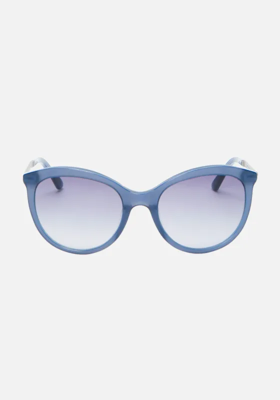 Sapphire Oval Sunglasses sold by Bebe