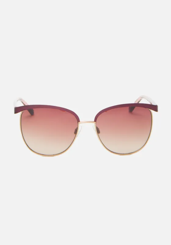 Round Plum Sunglasses made by Bebe
