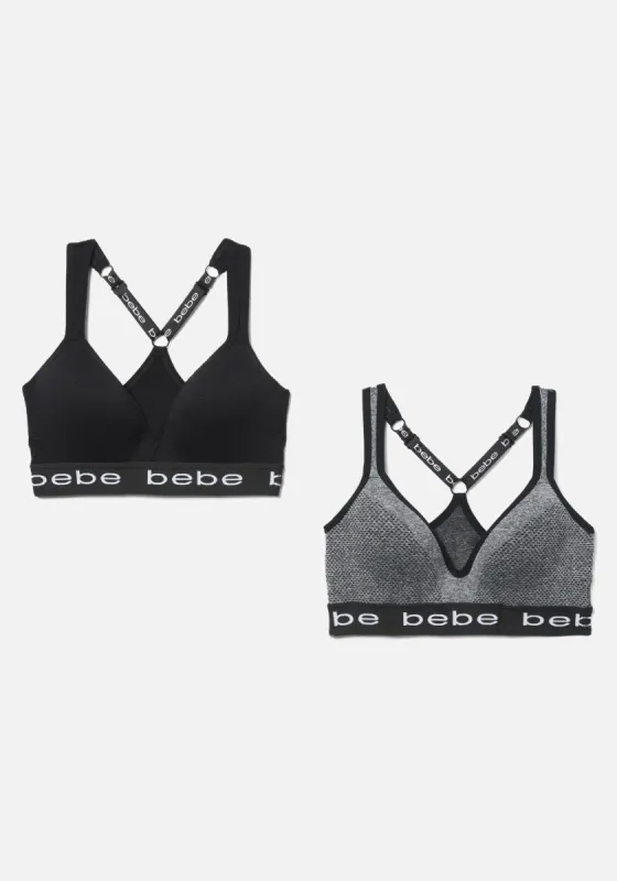 Bebe Seamless Molded Cup Racerback Bra 2 Pack sold by Bebe