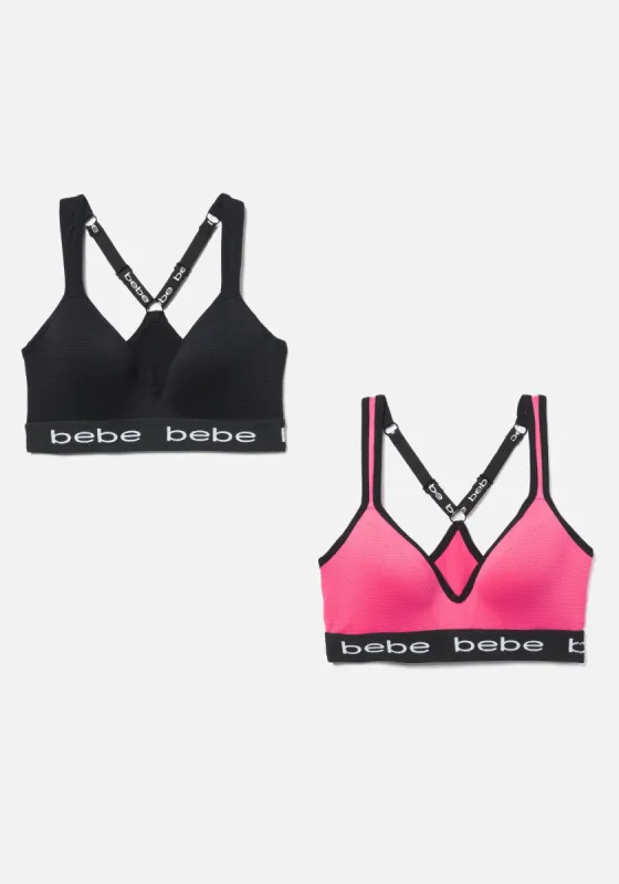 Bebe Seamless Molded Cup Racerback Bra 2 Pack sold by Bebe