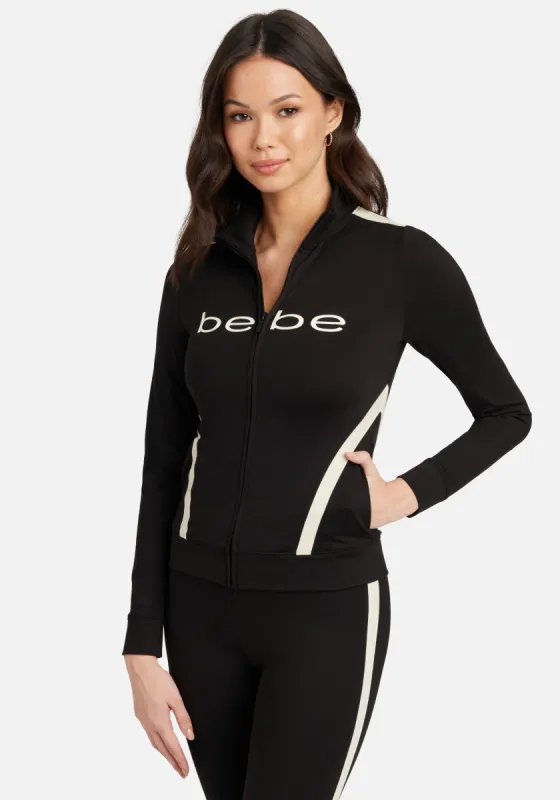 Bebe Rubberized Logo Jacket sold by Bebe