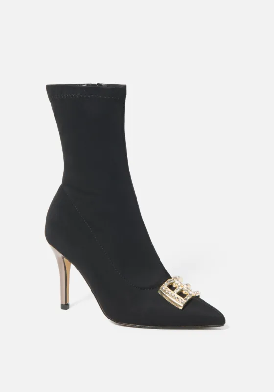 Anaya Stretch Bootie made by Bebe