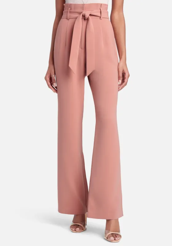 High Waist Paper Bag Self Tie Wide Leg Pant sold by Bebe