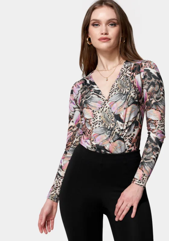 Wrap Front Knit Bodysuit sold by Bebe