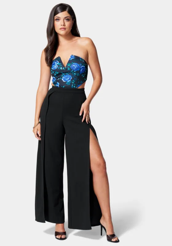Cut Out Strapless Jumpsuit sold by Bebe