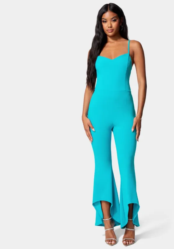 Ruffle Leg Jumpsuit sold by Bebe