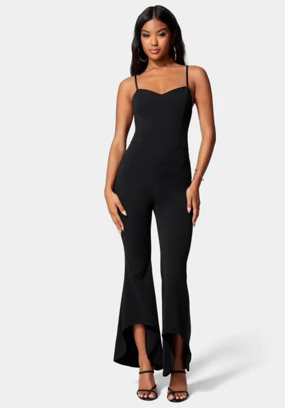 Ruffle Leg Jumpsuit sold by Bebe