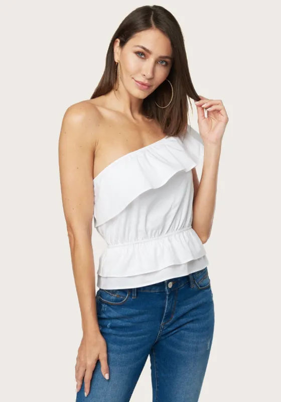 Ruffled One Shoulder Top sold by Bebe