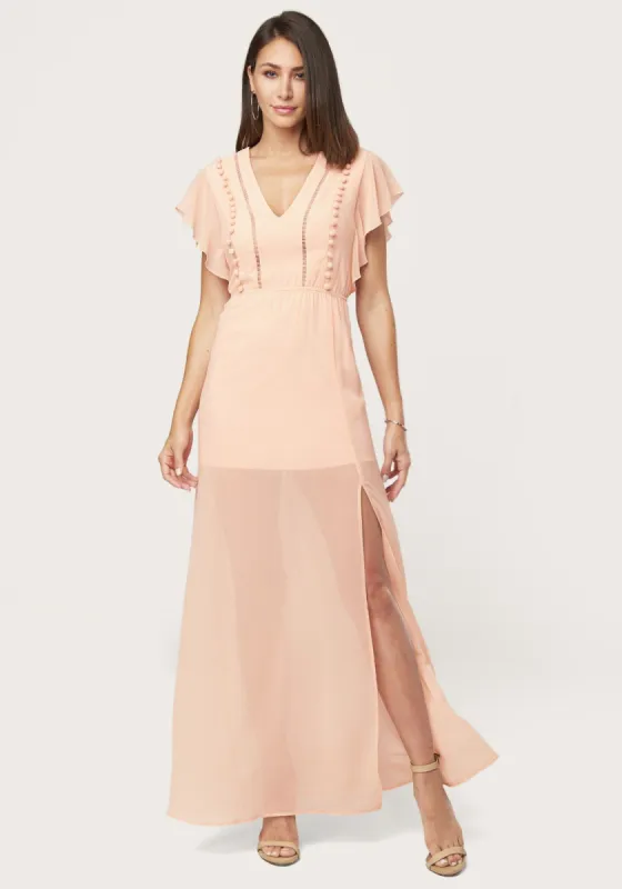 Pom-Pom Detail Maxi Dress sold by Bebe