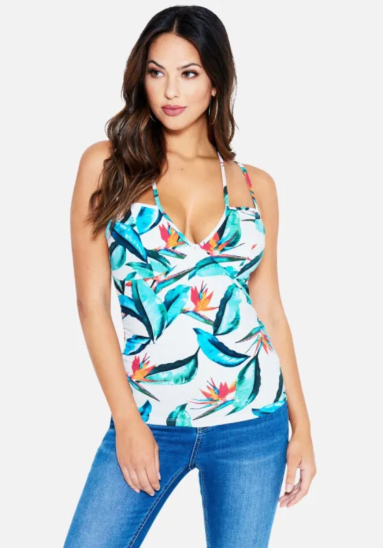 Lya Printed Knit Top sold by Bebe