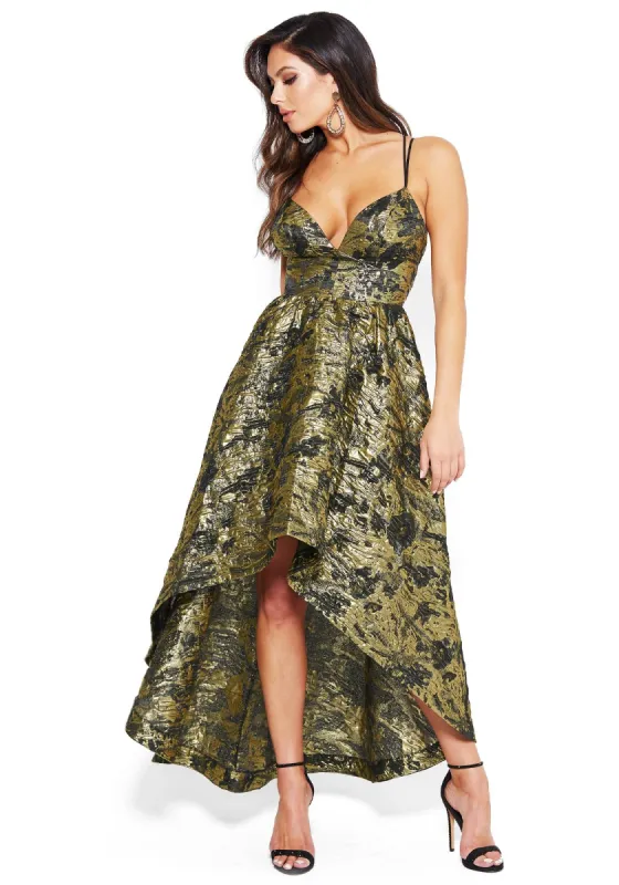 Jacquard Hi Lo Gown sold by Bebe