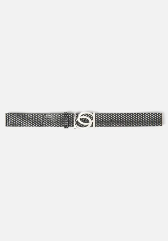 Logo Interlock Rhinestone Belt sold by Bebe