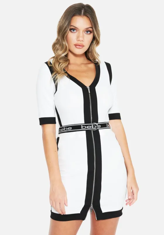 Bebe Logo Colorblock Scuba Dress sold by Bebe