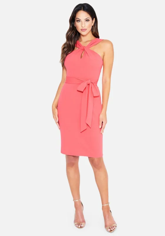 Keyhole Belted Midi Dress sold by Bebe