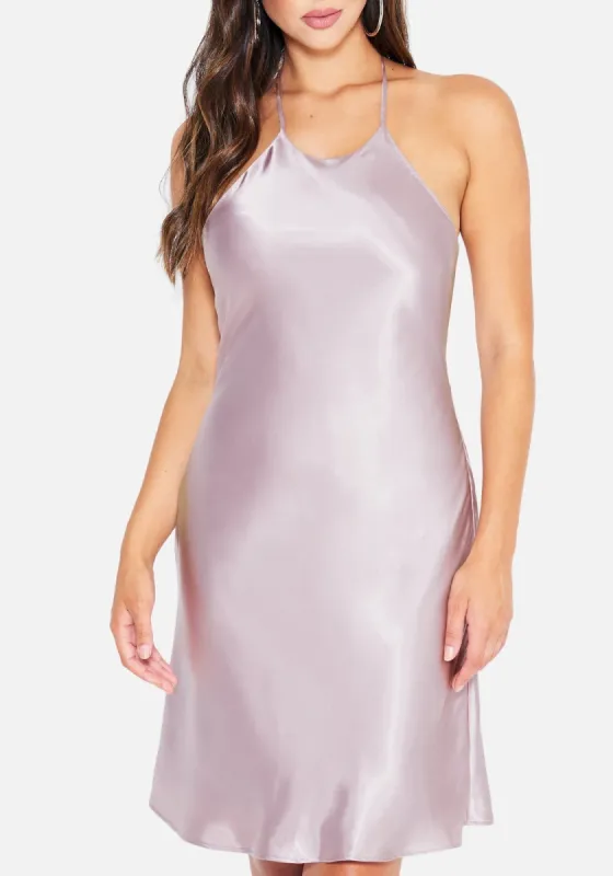 Charm Halter Neck Mini Dress sold by Bebe