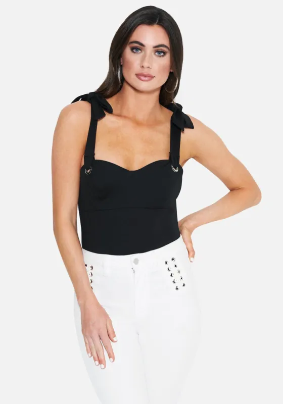 Tie Shoulder Bodysuit sold by Bebe