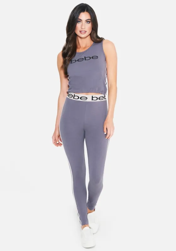 Bebe Logo Crop Tee Pant Set sold by Bebe