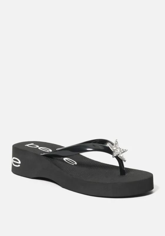 Kim Wedge Flip Flops sold by Bebe