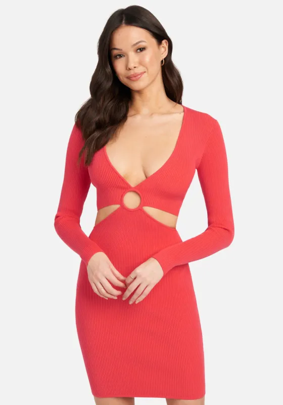 Side Cutout Ring Detail Bodycon Dress sold by Bebe