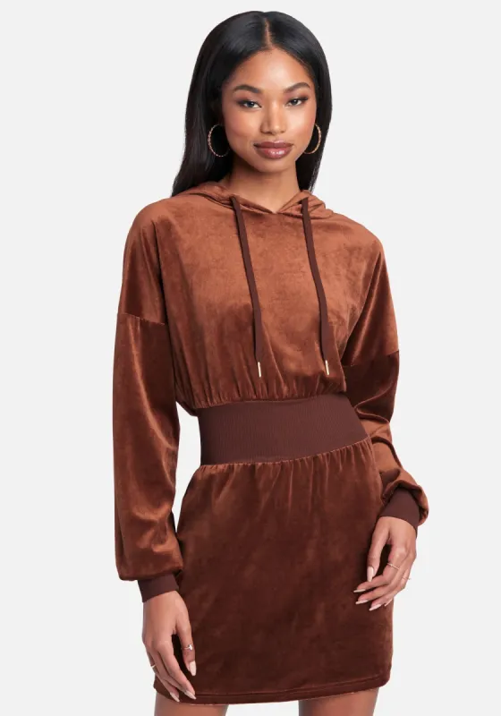 Velour Hoodie Dress sold by Bebe