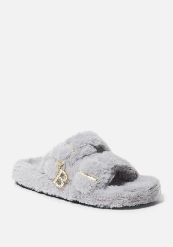 Fanny Faux Fur Slippers sold by Bebe