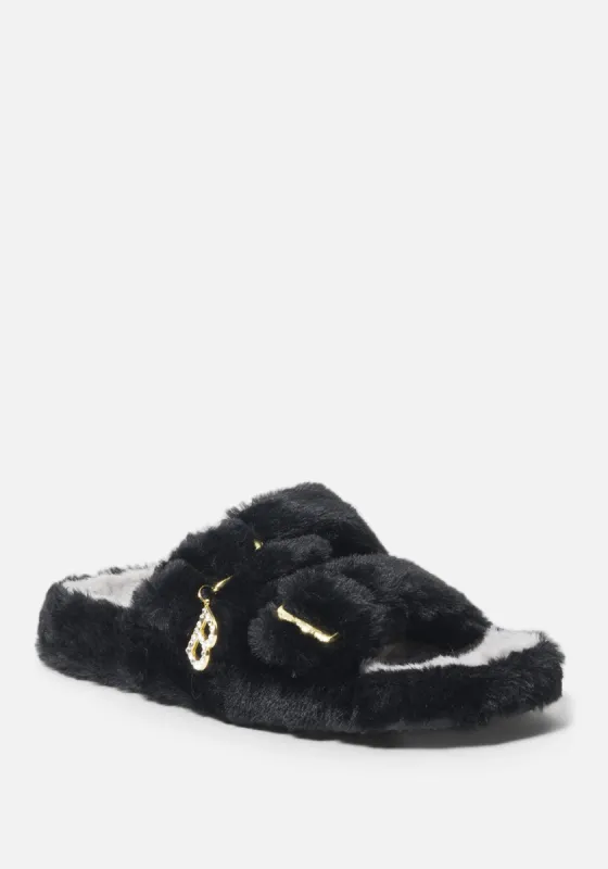 Fanny Faux Fur Slippers sold by Bebe
