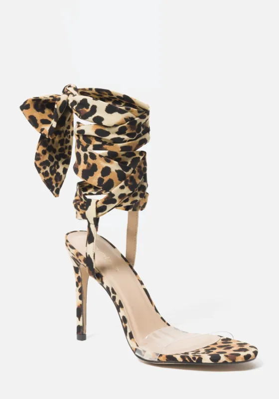 Bressy Ankle Wrap Heels sold by Bebe