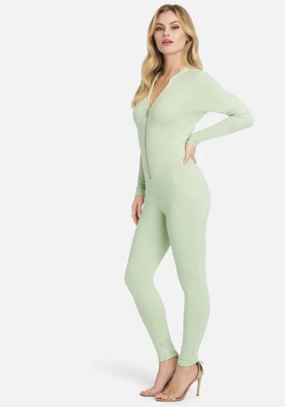 Basic Knit Zip-Up Catsuit sold by Bebe