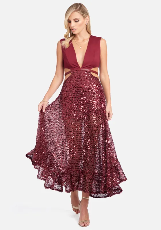 Sequin Mesh Gown sold by Bebe
