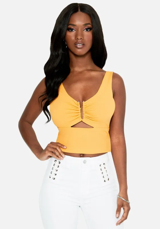 U-Shaped Keyhole Crop Top sold by Bebe