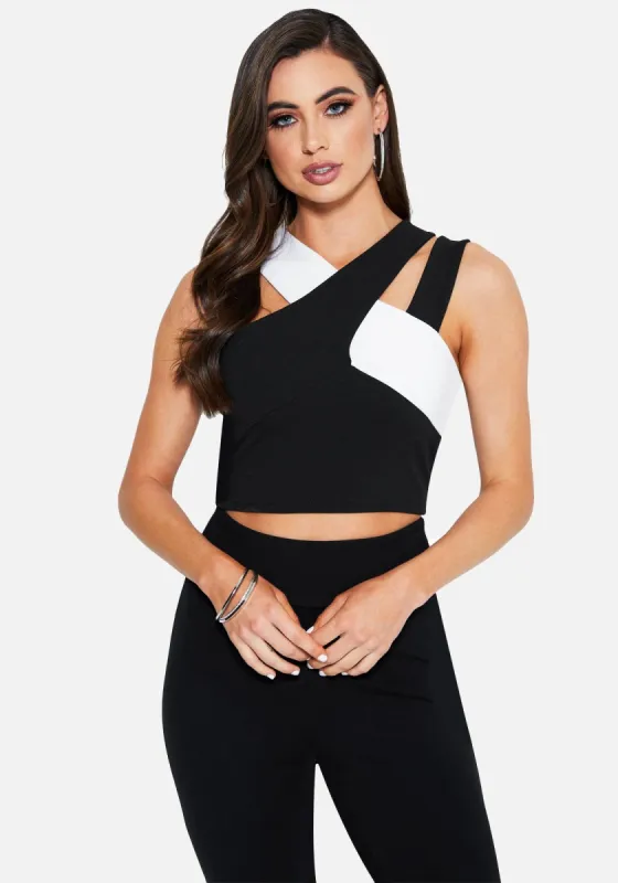 Colorblock Strappy Knit Top sold by Bebe